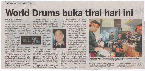 Royal Belum World Drums Festival 2013